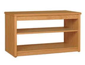Woodcrest Media Stand w\/2 Fixed Shelves, 60"W